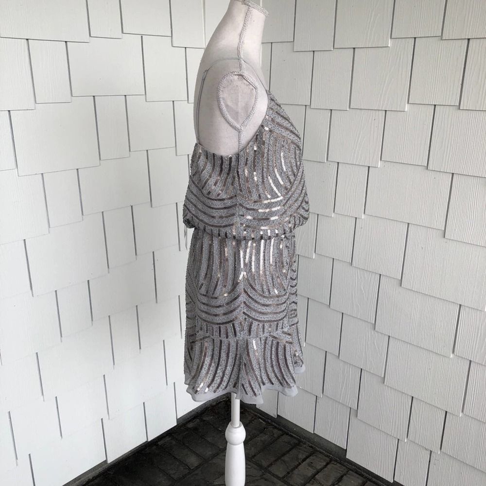 Endless Rose Optical Pattern Sequin Cami Dress M - image 3